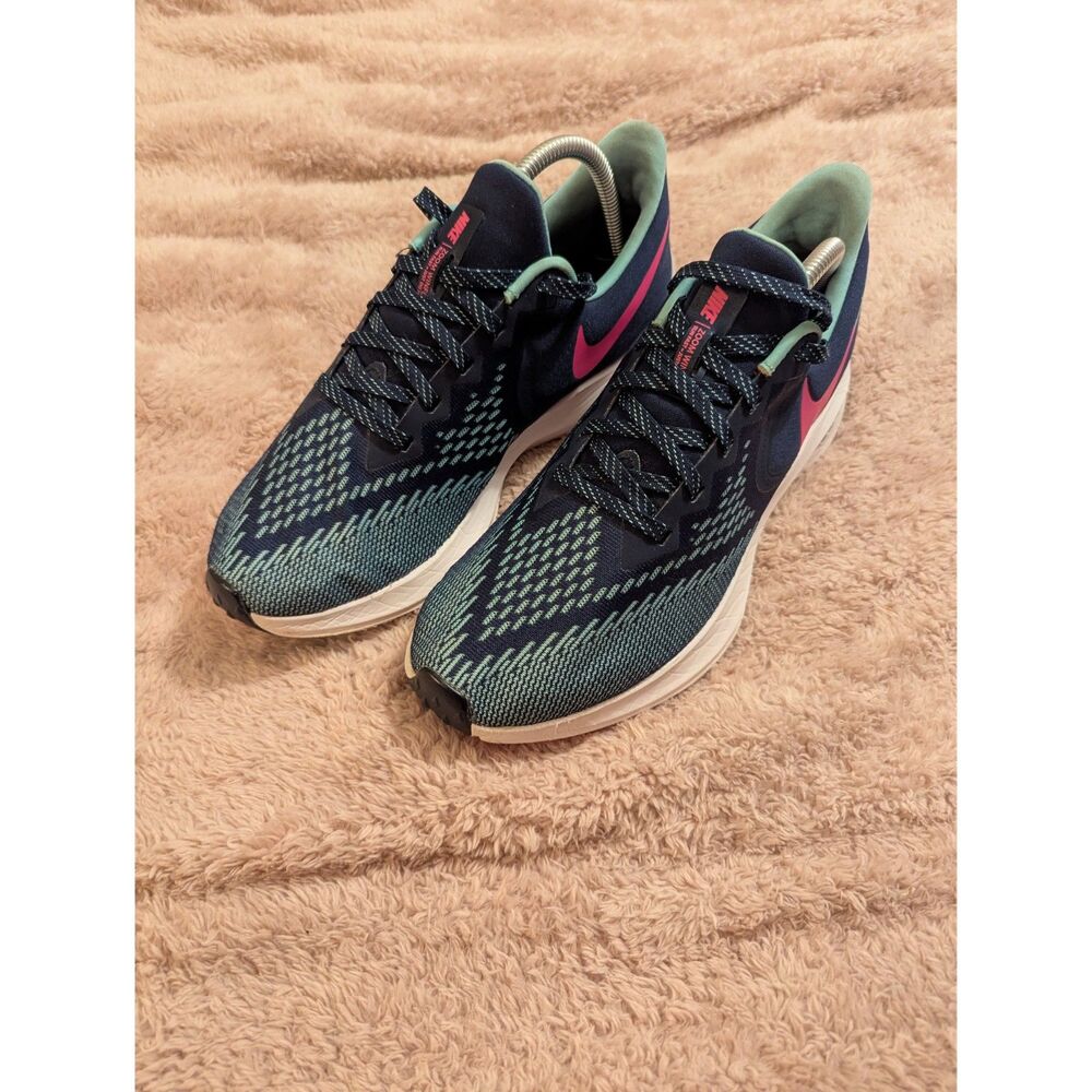Nike Zoom Winflo 6 Midnight Navy Pink Blast Running Shoes Womens Size 10